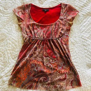 Weston Wear Multi Color Orange Top